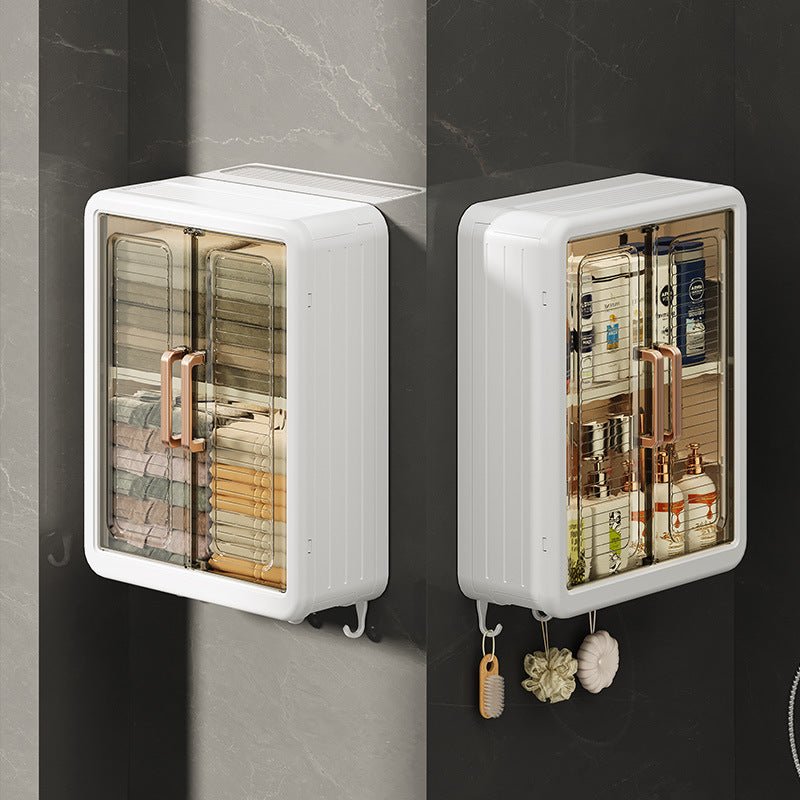 Bathroom Kitchen Storage Rack Wall - mounted Cosmetics Storage Cabinet - Hearth & Lume