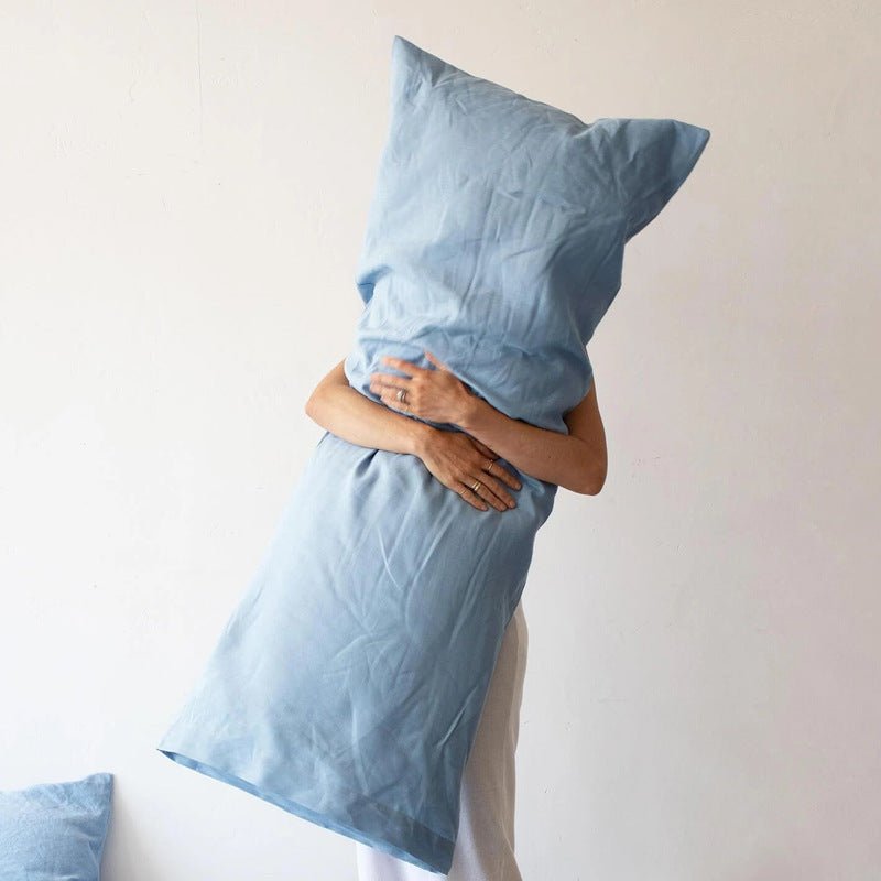 Pure Linen Double Long Pillowcase Solid Color Summer - Hearth & Lume