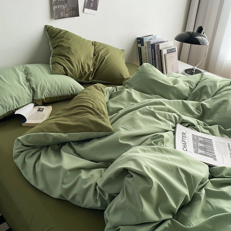 Ins Quilt Cover Bedding Student Dormitory Four - piece Single Solid Color Simple - Hearth & Lume