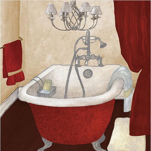 Modern Retro Bathroom Canvas Painting Mural Poster Wall - Hearth & Lume