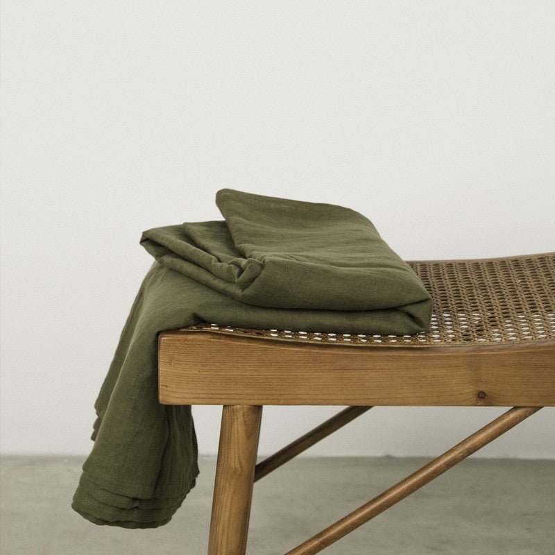 Pure Linen Double Long Pillowcase Solid Color Summer - Hearth & Lume