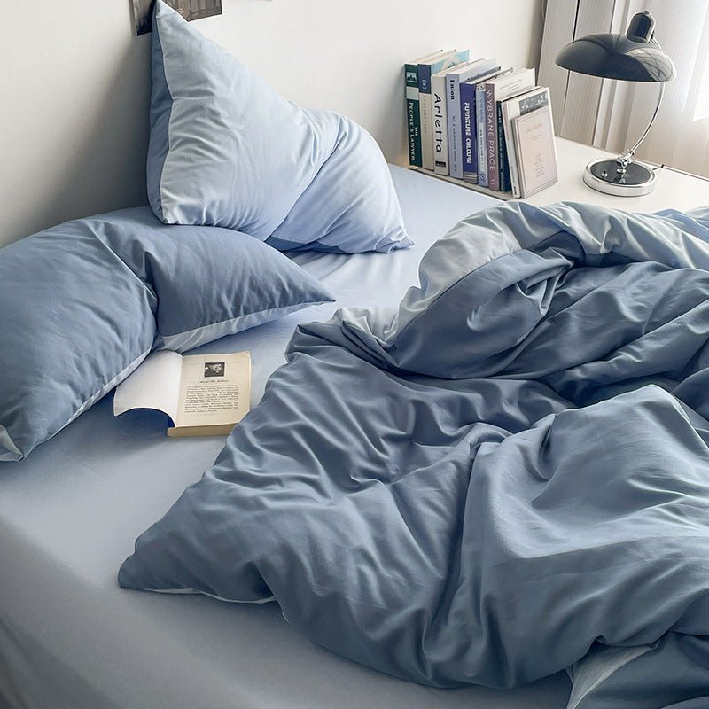 Ins Quilt Cover Bedding Student Dormitory Four - piece Single Solid Color Simple - Hearth & Lume