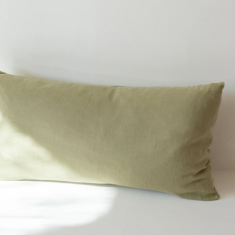 Pure Linen Double Long Pillowcase Solid Color Summer - Hearth & Lume