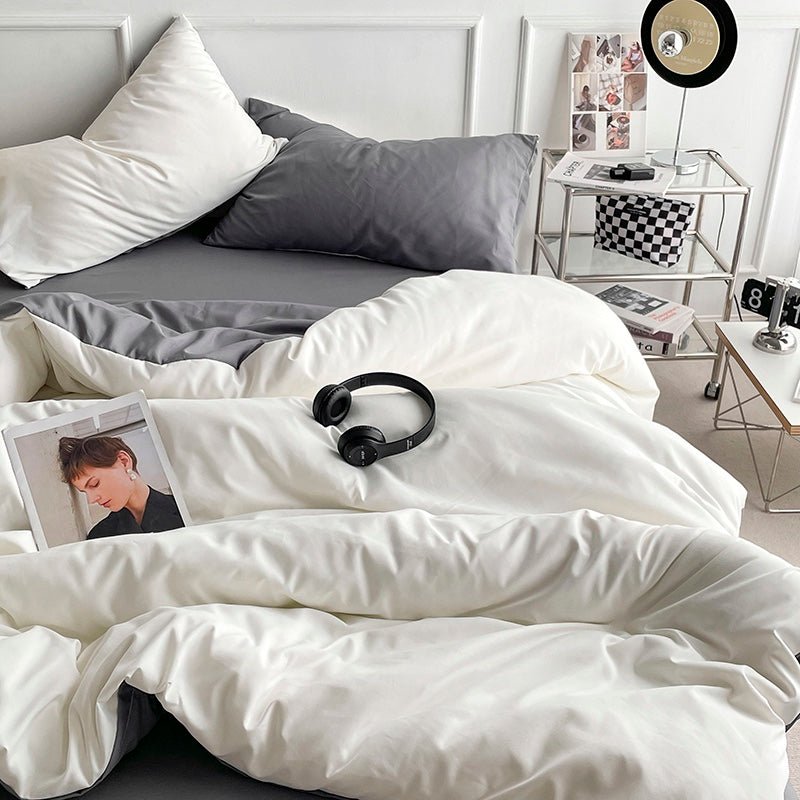 Ins Quilt Cover Bedding Student Dormitory Four - piece Single Solid Color Simple - Hearth & Lume
