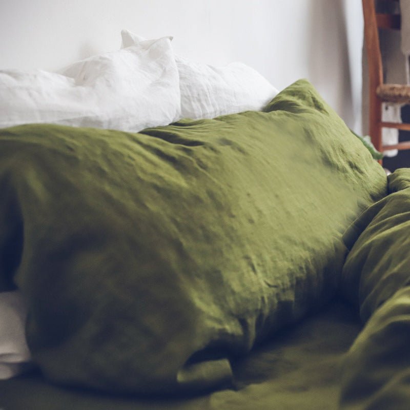 Pure Linen Double Long Pillowcase Solid Color Summer - Hearth & Lume