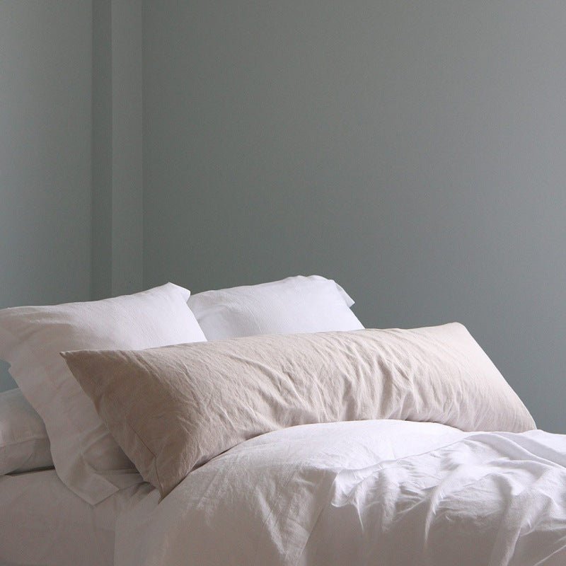 Pure Linen Double Long Pillowcase Solid Color Summer - Hearth & Lume