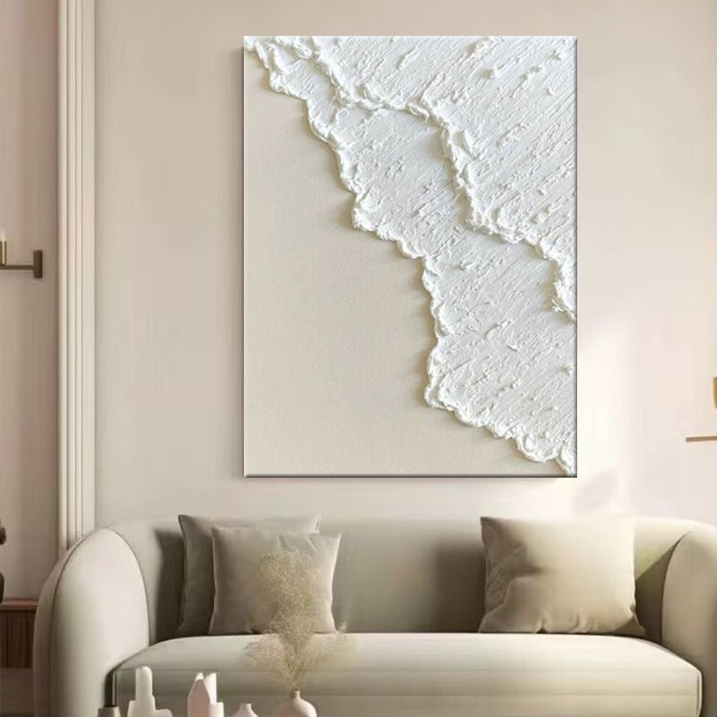 Hand Painted Three - dimensional Oil Painting Niche White - Hearth & Lume