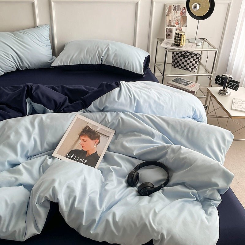Ins Quilt Cover Bedding Student Dormitory Four - piece Single Solid Color Simple - Hearth & Lume