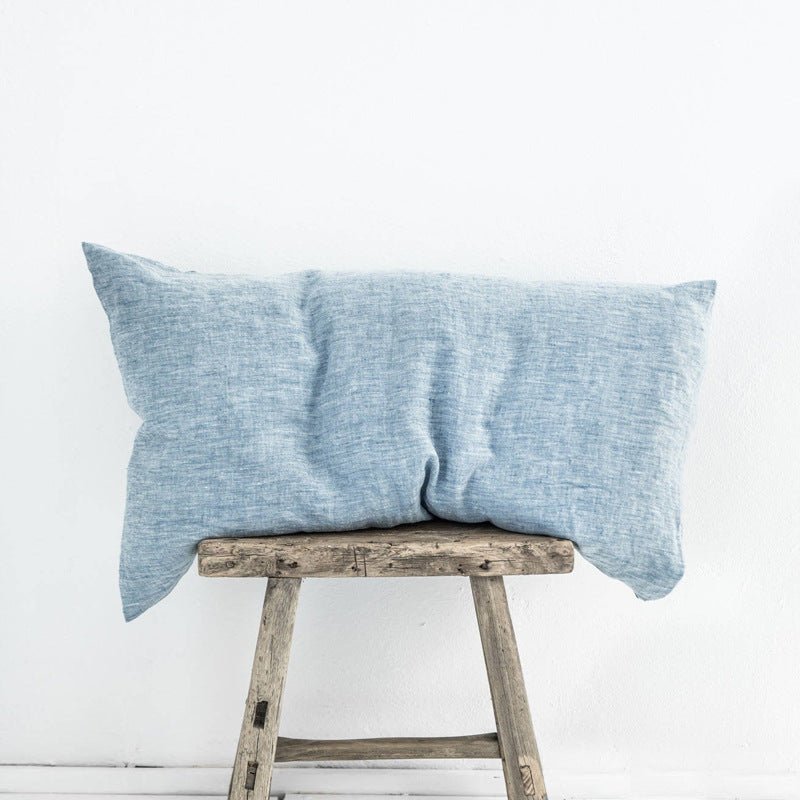 Pure Linen Double Long Pillowcase Solid Color Summer - Hearth & Lume