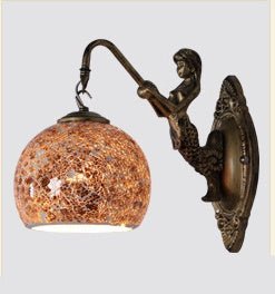 Retro Creative Bedroom Mermaid Wall Lamp - Hearth & Lume