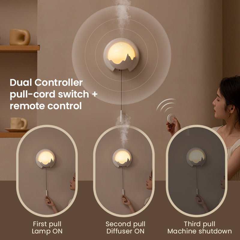 Wall - mounted Aroma Diffuser Night Light With Remote Control - Hearth & Lume