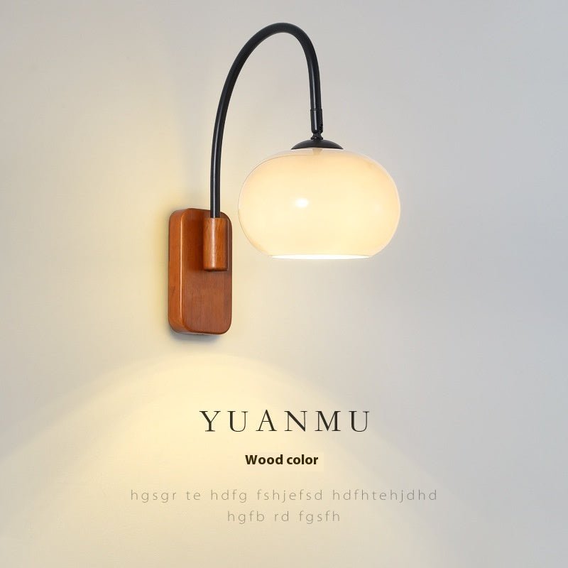 Bedside Wall Lamp Creative Retro Glass Wall LED Lamp - Hearth & Lume
