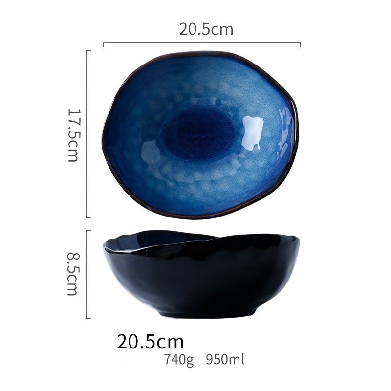 Western Dishes Household Ceramic Irregular Flat Plates - Hearth & Lume