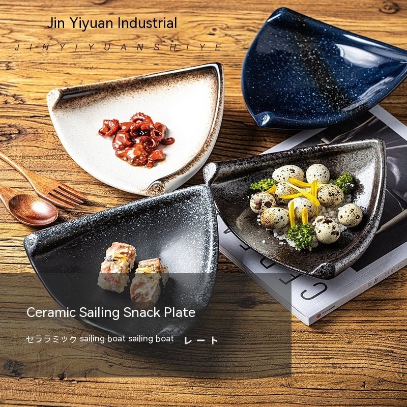 Snack Plate Creative Japanese Ceramic Art Plate Fruit Plate - Hearth & Lume
