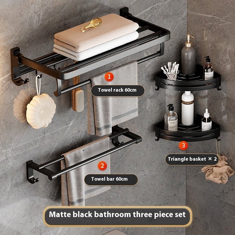 Towel Rack Black Bathroom Rack Bathroom Pendant - Hearth & Lume