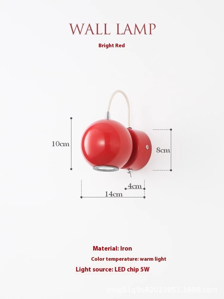 Cream Style Bedroom Wall Lamp Bedside Magnetic Suction Lamp - Hearth & Lume