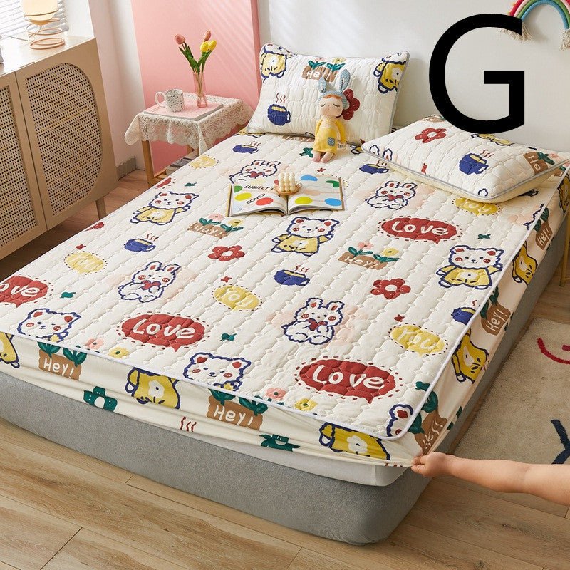 Padded Bed Sheet One - piece Waterproof Padded Non - slip Fixed Mattress Protector - Hearth & Lume