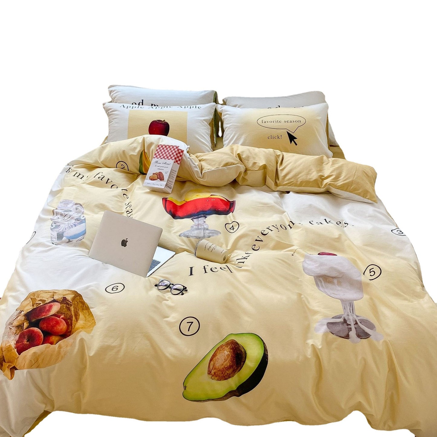 Household Fashion Simple Pure Cotton 3D Printing Bedding - Hearth & Lume