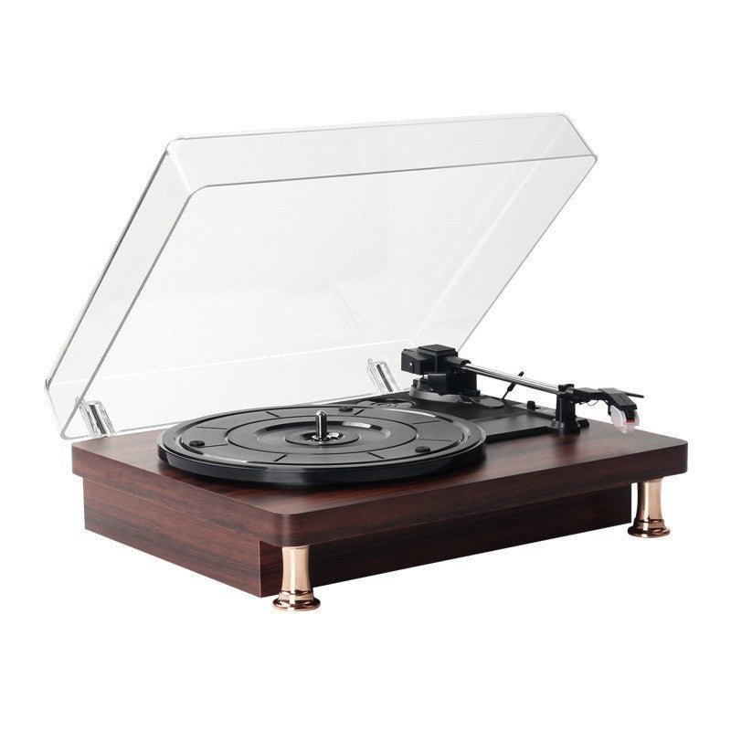 Vinyl Record Player Retro Mahogany Texture Phonograph - Hearth & Lume