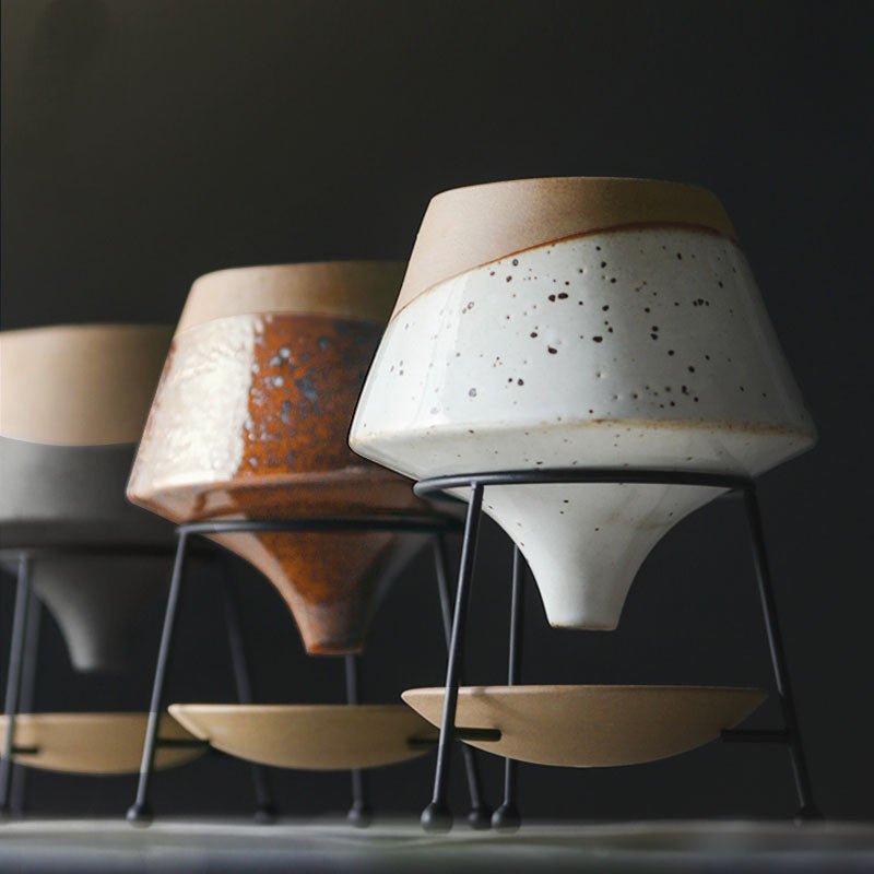 Creative Ceramic Flower Pot Nordic Iron Frame - Hearth & Lume