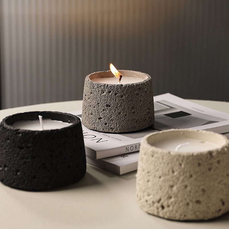 Home Decorative Crafts Candle Holder Cement Aromatherapy Candle Cup - Hearth & Lume