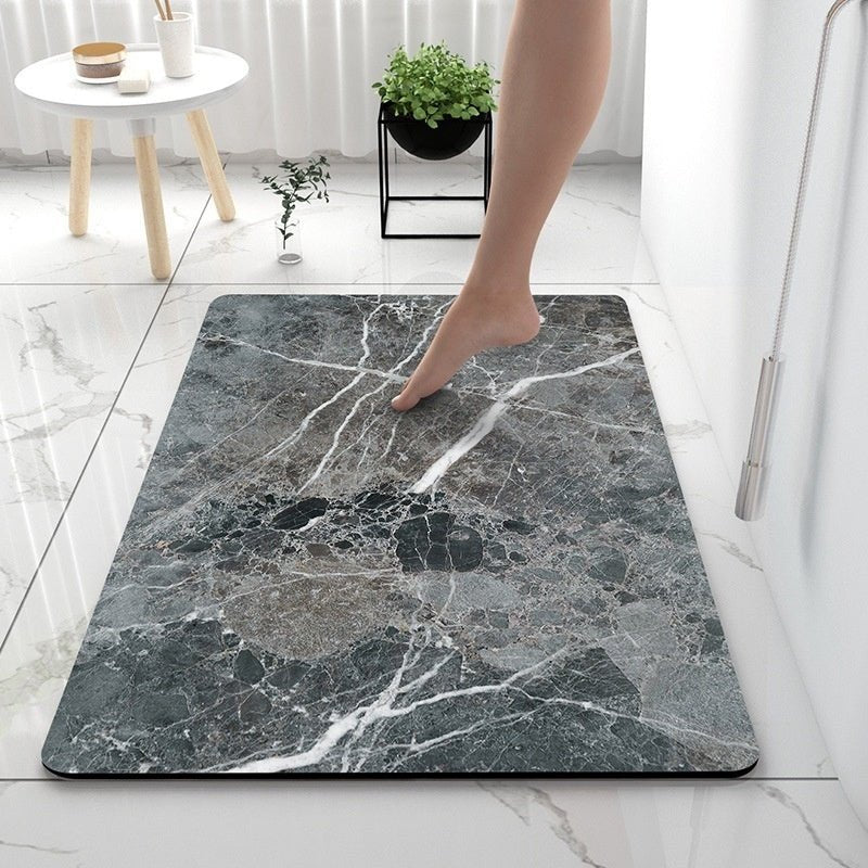 Bathroom Diatom Mud Absorbent Pad Household Marbling Washable - Hearth & Lume