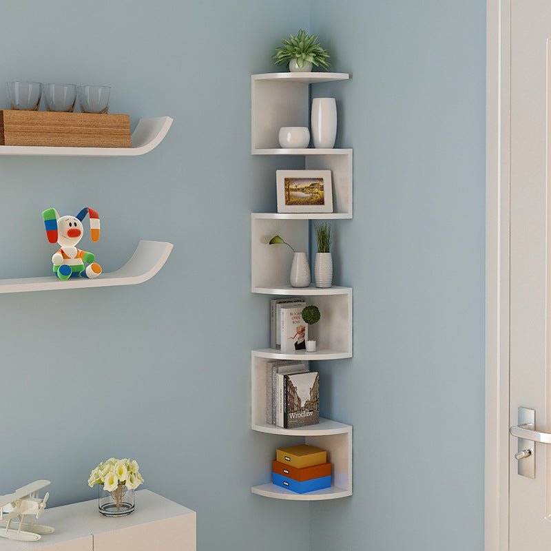 Wall Creativity Lattice Wall Corner Wall Decoration Shelf Bedroom - Hearth & Lume