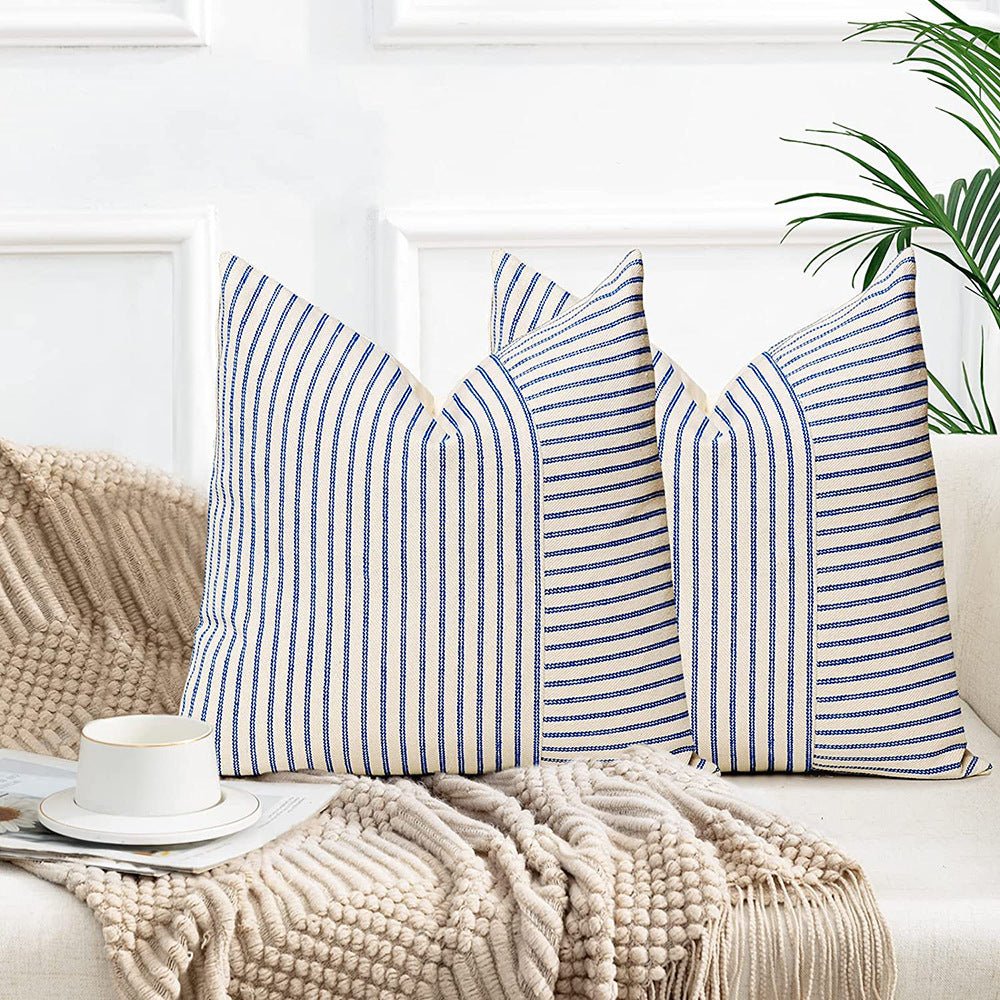 Modern Decorative Striped Canvas Pillow Cover Home Home Sofa Bedroom Cushion - Hearth & Lume