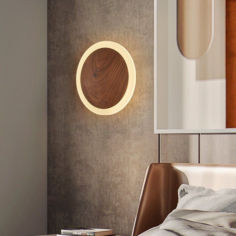 Bedroom Bedside Walnut Wall Lamp Nordic Modern - Hearth & Lume