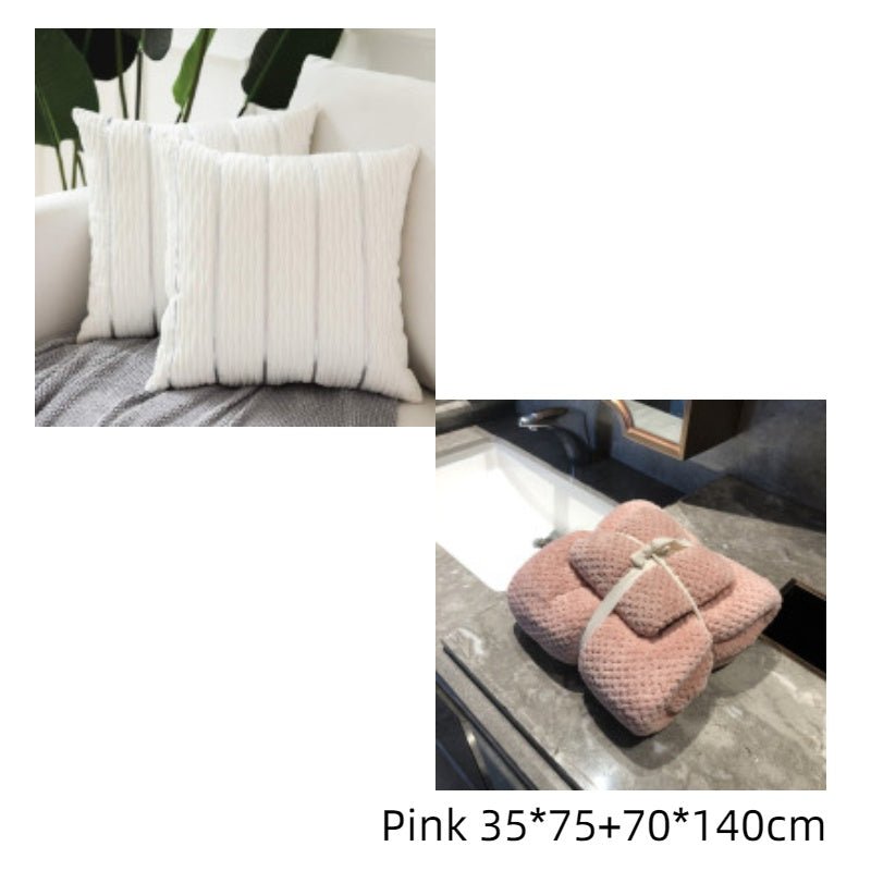 Simple Luxury Striped Velvet Pillow Cover - Hearth & Lume