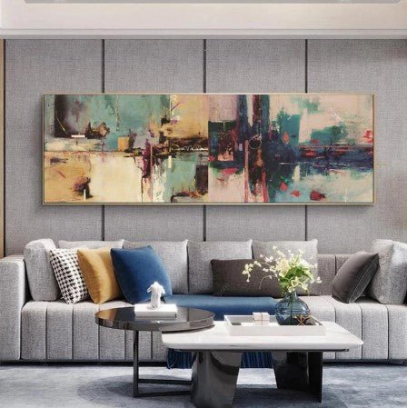 Living Room Canvas Core Spray - painted Decorative Painting - Hearth & Lume