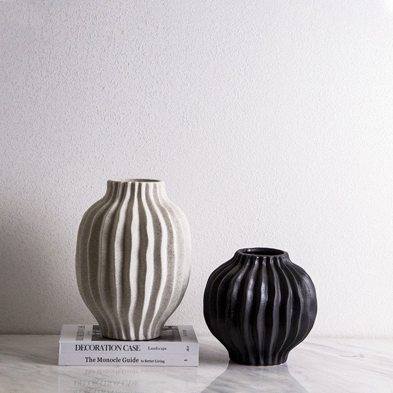 Nordic Minimalist Ceramic Creative Petal Vase Decoration - Hearth & Lume