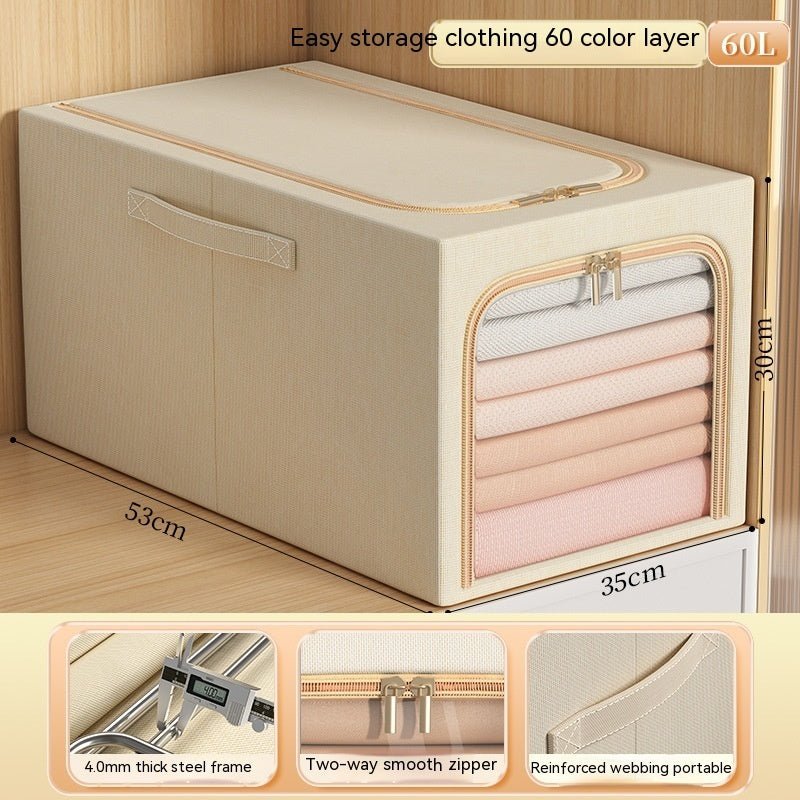 Visual Cotton And Linen Clothes Storage Box - Hearth & Lume