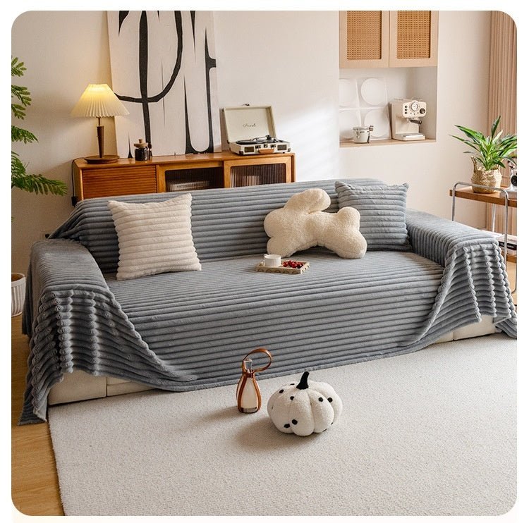 Flannel Sofa Towel Cream Style Cover Blanket - Hearth & Lume