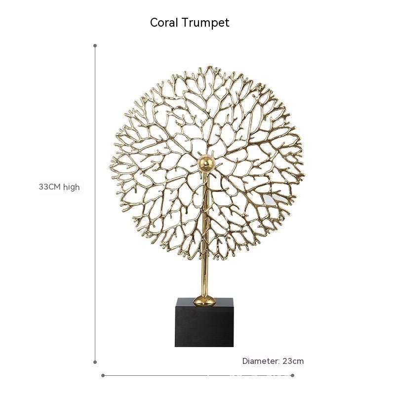 European Entry Lux Metal Sea Tree Coral Decoration Living Room Entrance Crafts Display - Hearth & Lume