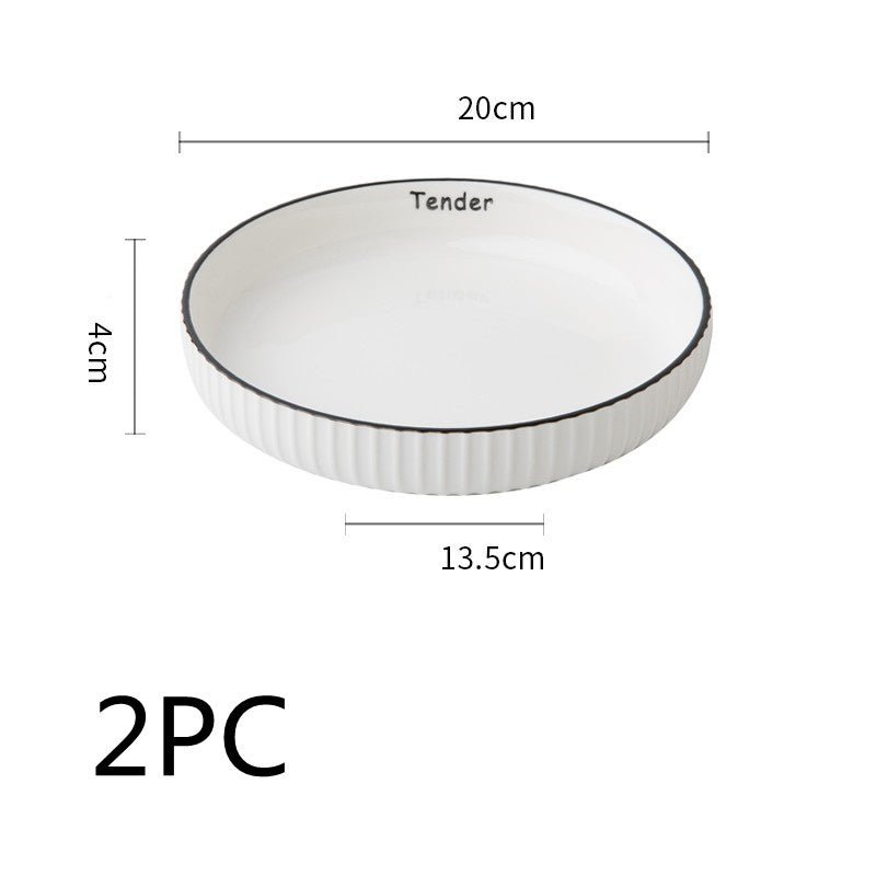 Vintage Ceramic Stir - fry Plate Salad Plate Slightly Concealer - Hearth & Lume