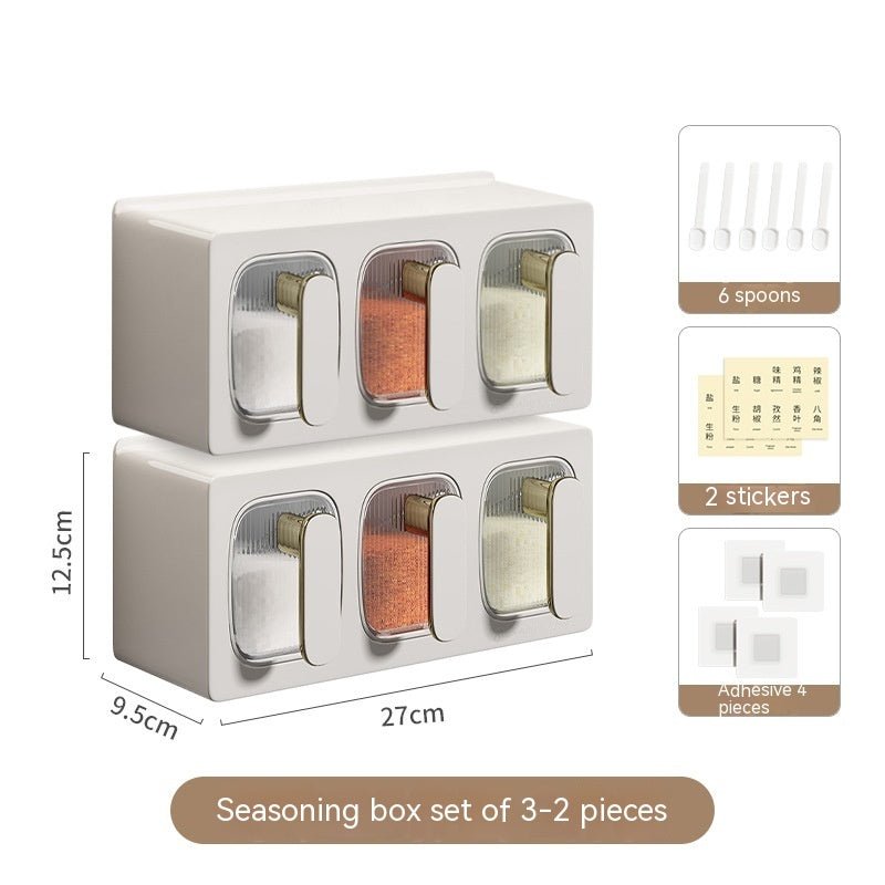 Drawer Type Seasoning Box Household Kitchen Spice Jars Combination - Hearth & Lume
