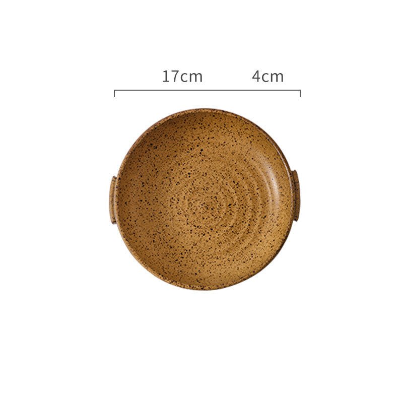 Japanese Binaural Plate Handmade Stoneware Cutlery Set - Hearth & Lume