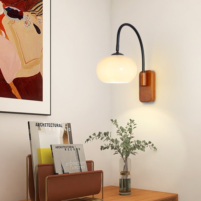 Bedside Wall Lamp Creative Retro Glass Wall LED Lamp - Hearth & Lume