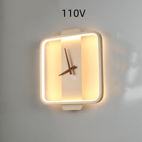 Nordic Wall Lamp Bedroom Bedside Lamp Clock Modeling Lamp - Hearth & Lume