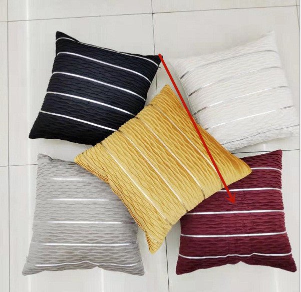 Simple Luxury Striped Velvet Pillow Cover - Hearth & Lume