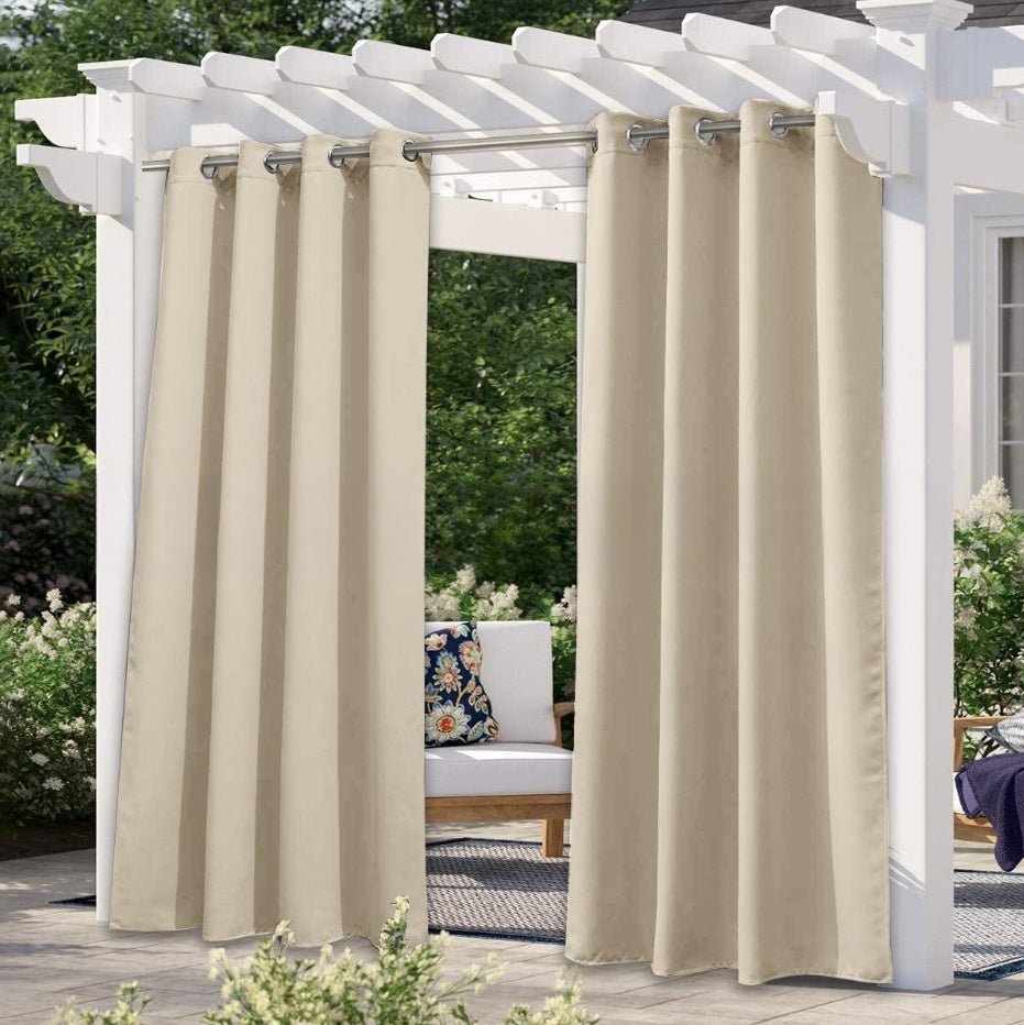 Solid Color Outdoor Waterproof And Sun Protection Shading Curtain - Hearth & Lume
