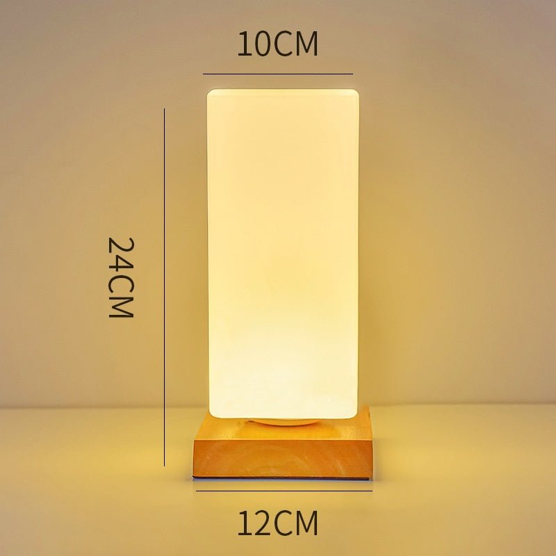 Nordic Solid Wood Decoration USB Table Lamp Bedroom - Hearth & Lume