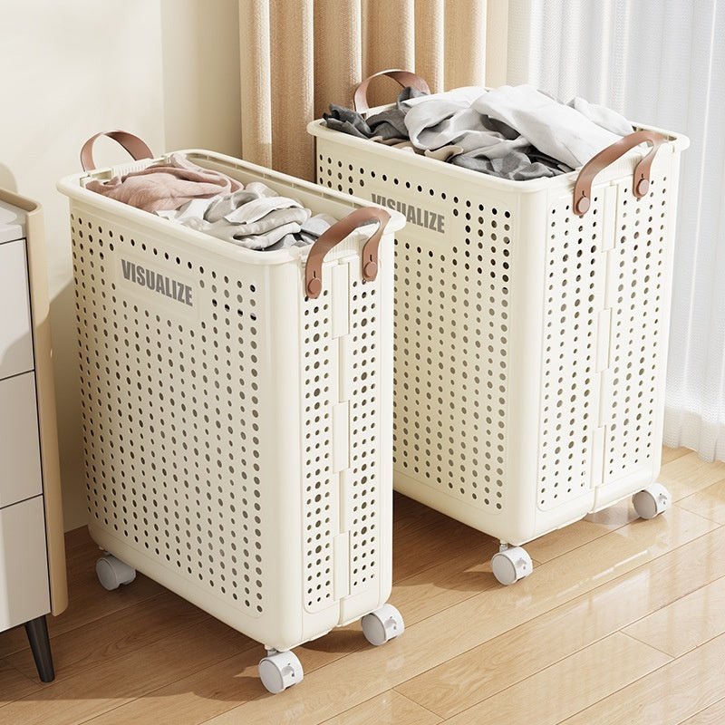 Multifunctional Folding Laundry Basket With Wheels - Hearth & Lume