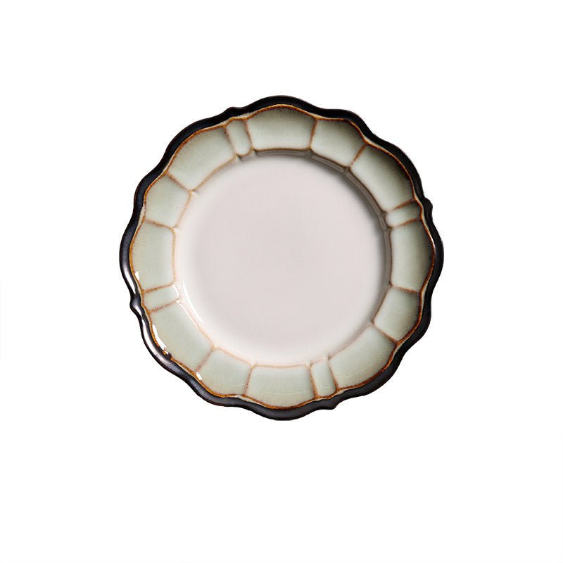 Ceramic Plate Flat Plate Creative Dish Plate Japanese Vintage Tableware - Hearth & Lume