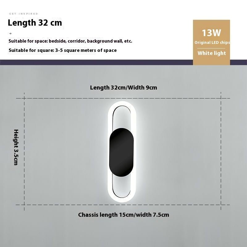 Creative Wall Lamp Simple Modern Bedroom Bedside Lamp - Hearth & Lume