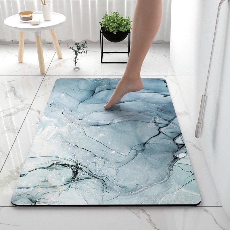 Bathroom Diatom Mud Absorbent Pad Household Marbling Washable - Hearth & Lume