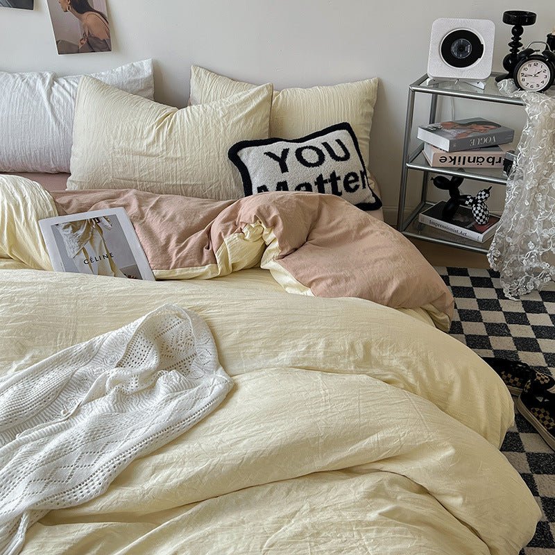 Super Soft Pleated Bed Sheet Quilt Cover - Hearth & Lume