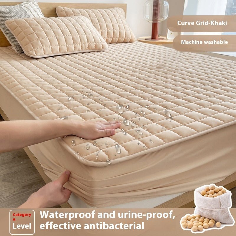 Antibacterial Soybean Quilted Fitted Sheet Water - proof Mattress - Hearth & Lume