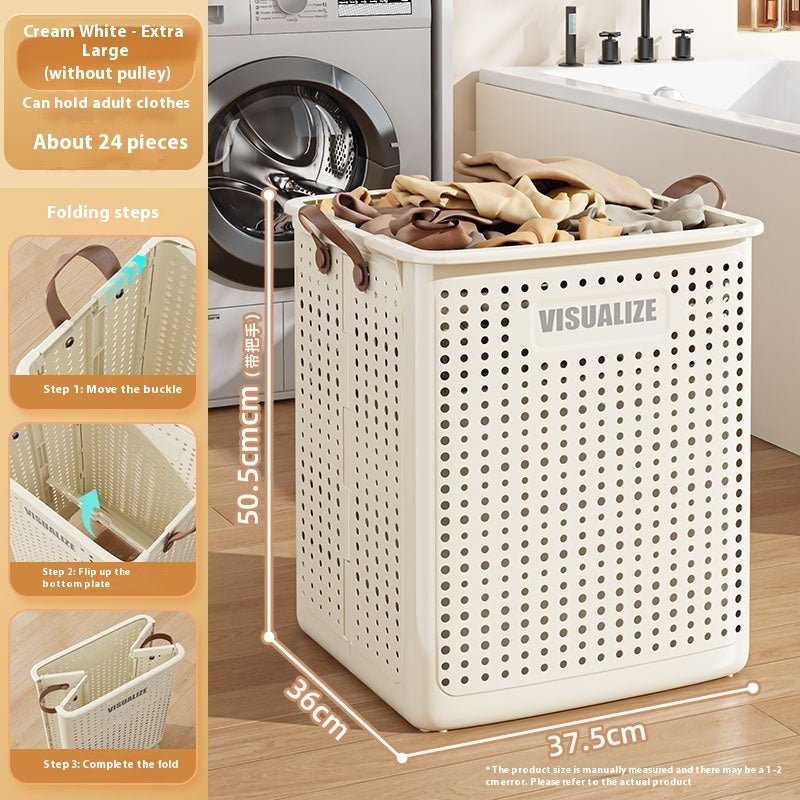 Multifunctional Folding Laundry Basket With Wheels - Hearth & Lume